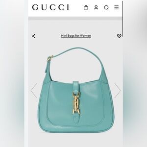 Gucci Jackie 1961 Small Hobo in aqua/light turquoise smooth leather